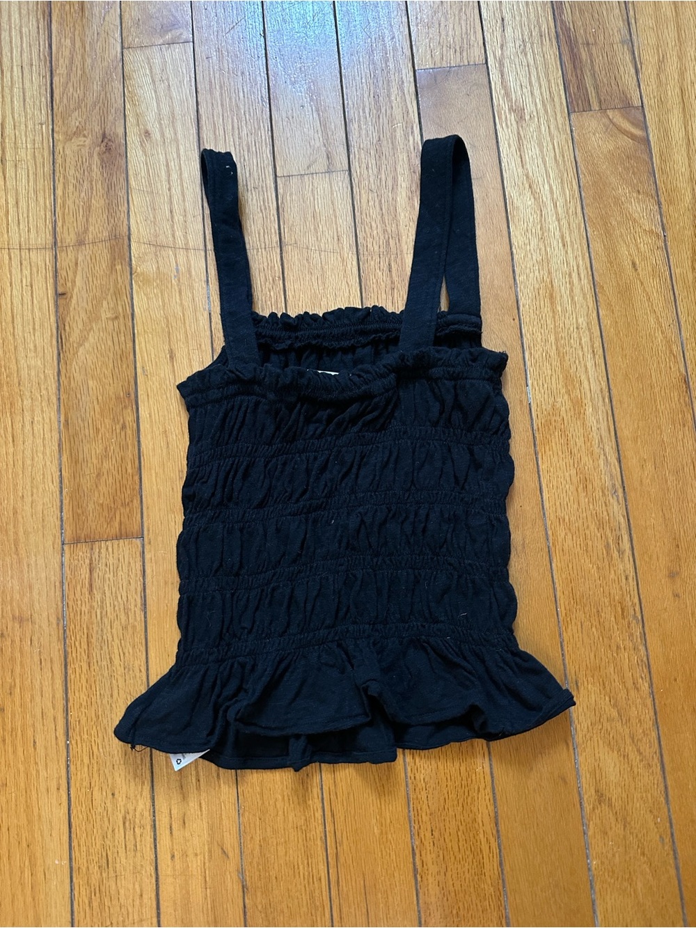 Universal Thread Black Smocked Ruffle Tank Top - Picture 3 of 3